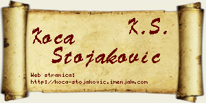 Koča Stojaković vizit kartica